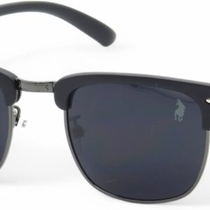 Óculos de Sol Polo London Club, estilo Club Master Quadrado Com Lentes Fume Preto contém com Case ECO, Unissex