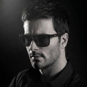 Óculos de Sol HROCH Modelo Vittorio, Polarizado UV400, Armação em TR90, Design Italiano